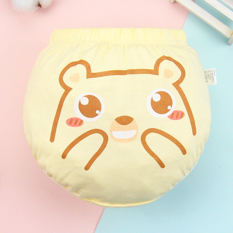 Lucky Big Cat® Set 4 quần lót Luckybigcat cotton in họa tiết xinh xắn thoải mái cho bé