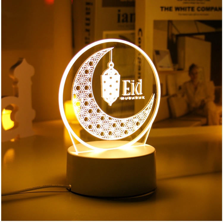 Đèn LED trang trí hình mặt trăng phong cách Hồi giáo