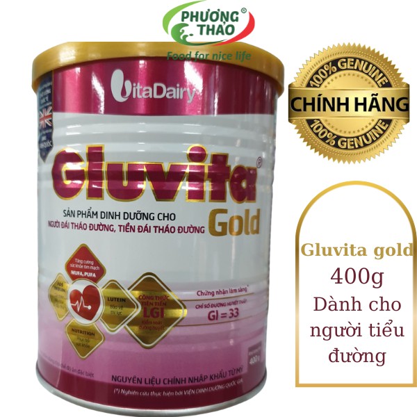 Sữa Gluvita Gold 400g (người bệnh tiểu đường) Date T8.2023