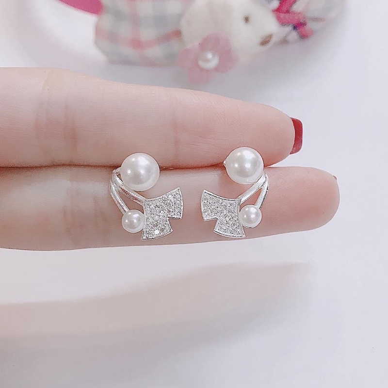 Bông tai nữ Bạc ta mạ vàng 24kara - Bông ôm vành tai  - Vàng Bạc Khải Khải