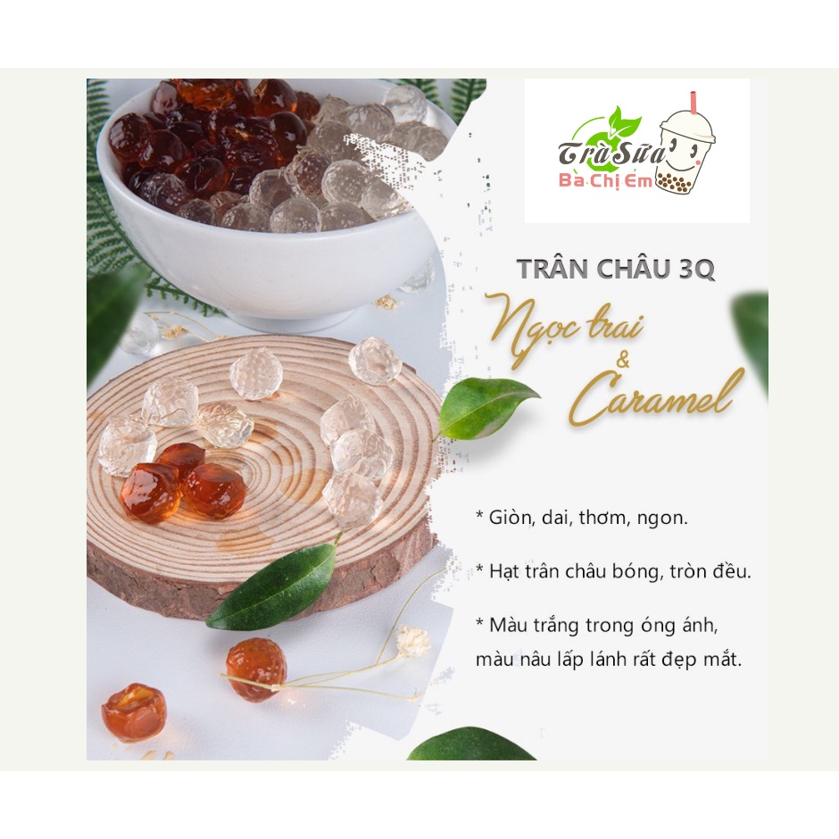 Ăn là mê - TRÂN CHÂU 3Q SEA JELLY trắng giòn , hấp dẫn- Topping siêu ngon dành cho các tín đồ trà sữa trân châu