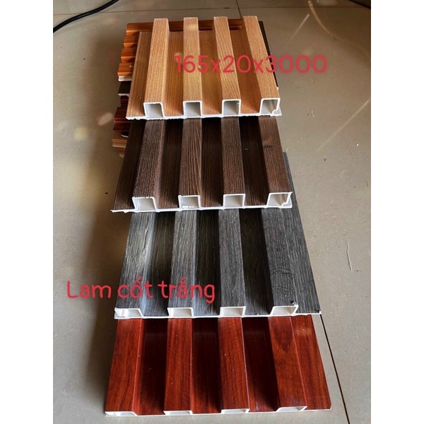 Thanh lam nhựa giả gỗ đa dạng màu trang trí, dễ dàng lắp đặt