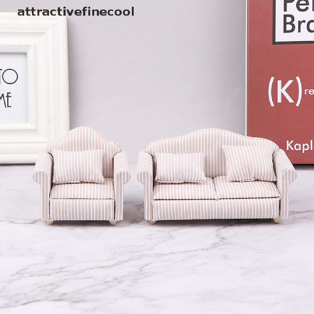 Ghế Sofa Kèm Gối Mini Tỉ Lệ 1: 12 Trang Trí Nhà Búp Bê