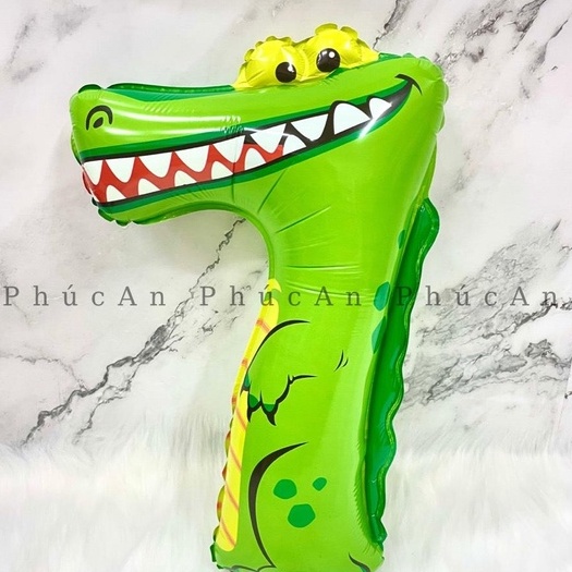 Bóng kiếng số hình thú ngộ nghĩnh dễ thương cho bé trai bé gái 40cm