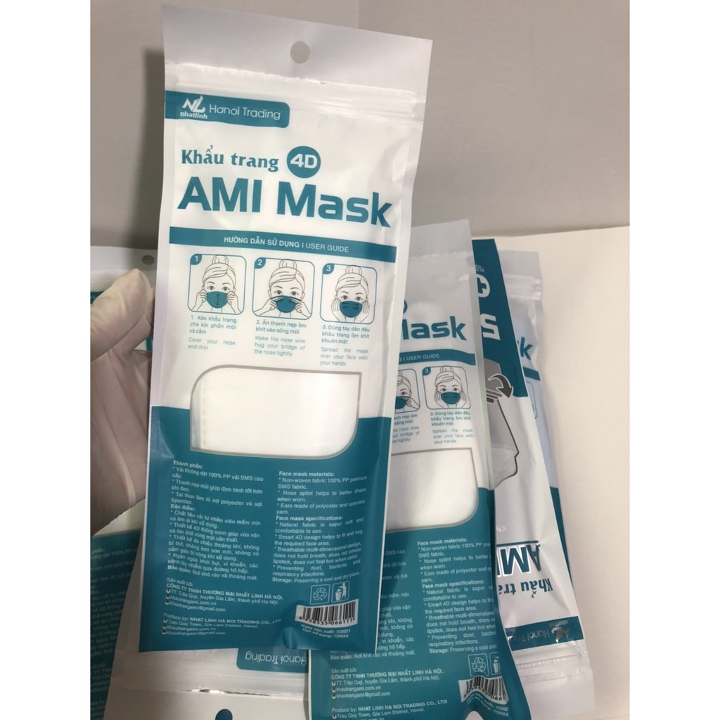 [SIÊU HÓT] Set 70 Chiếc Khẩu trang 4 Lớp KF94 AMI MASK Chống Bụi Mịn Và Kháng Khuẩn Hàng Cao Cấp Hàn Quốc