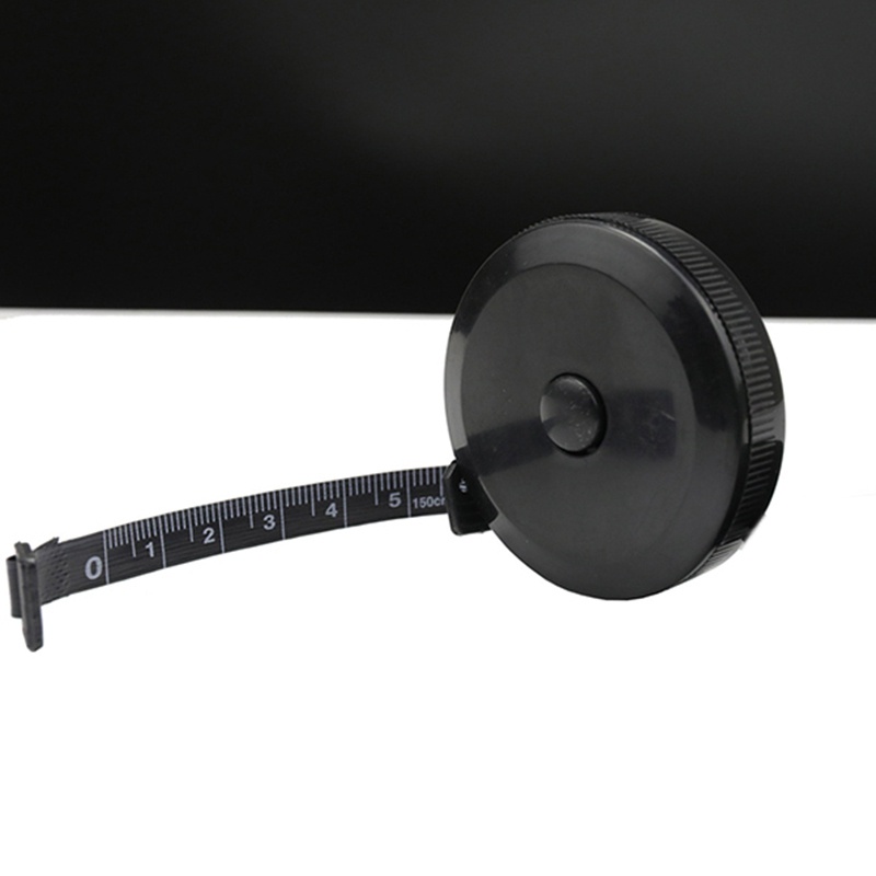 Thước Dây Đo Vải Hai Mặt Màu Đen Có Thể Thu Gọn Cho Thợ May