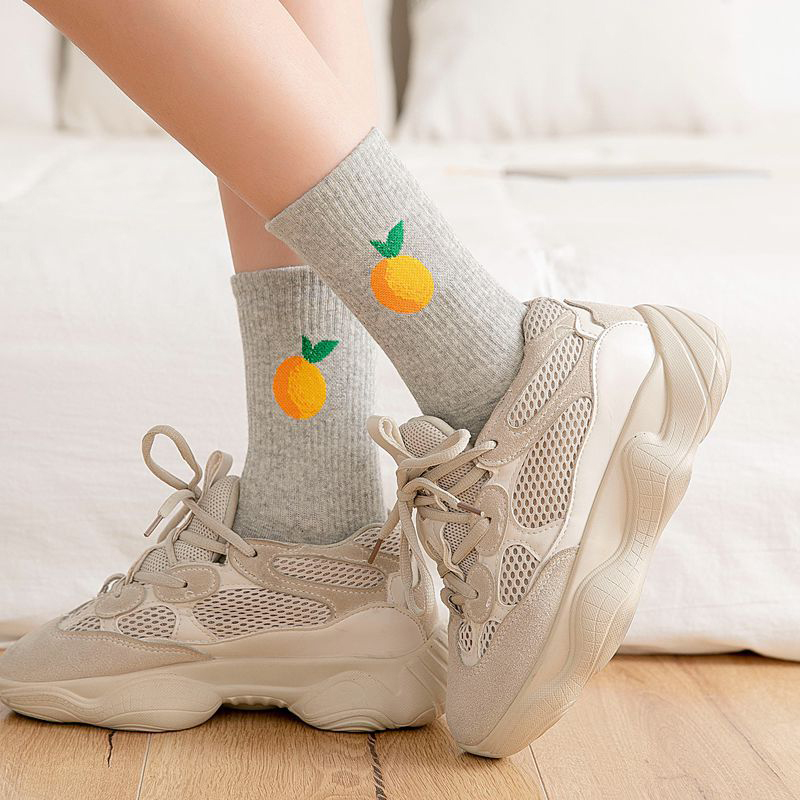 Vớ Cotton Họa Tiết Trái Cây Xinh Xắn Dành Cho Nam Và Nữ