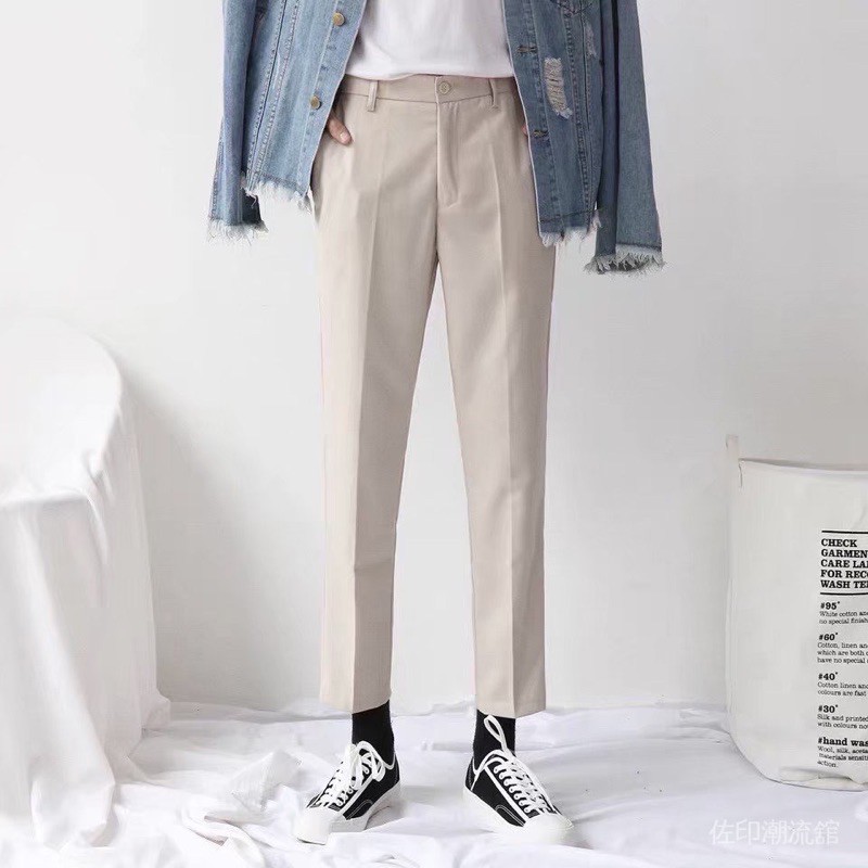 Quần Tây Baggy màu BE/TRẮNG/ĐEN/Xám Ống Suông Hàn Quốc ❤️[FREESHIP] | BigBuy360 - bigbuy360.vn