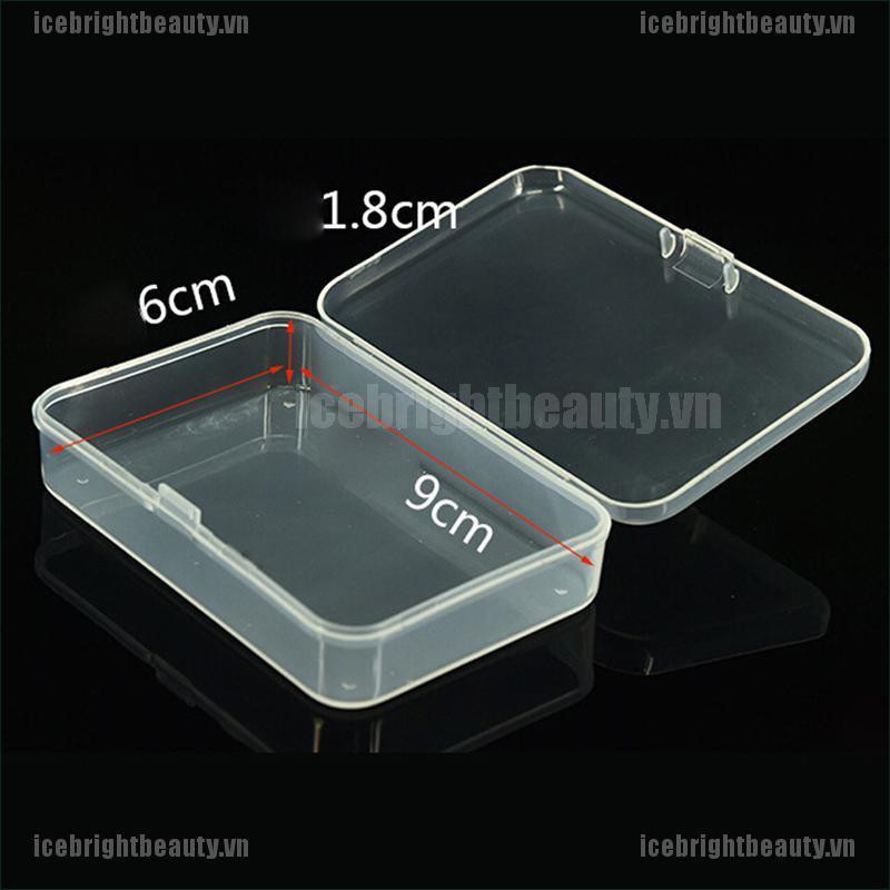 Hộp Nhựa Đựng Đá Hình Vuông Trong Suốt Kích Thước 9.3 * 6.3 * 2.2cm
