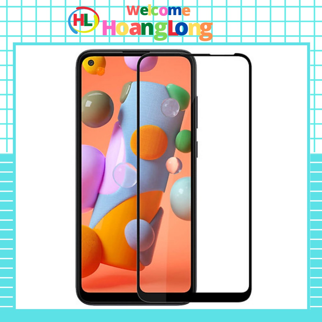 Miếng dán kính cường lực full màn hình 111D cho Samsung Galaxy A11 (siêu mỏng chỉ 0.3mm) - Hàng nhập khẩu