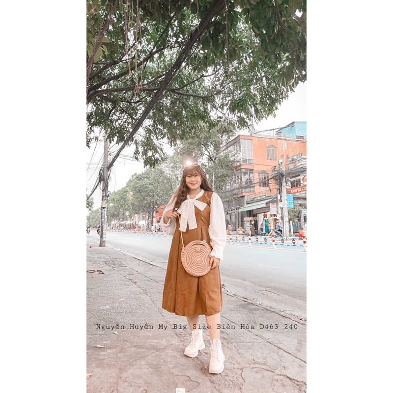 Đầm cổ vintage cột nơ cổ  bigsize