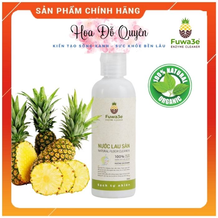 Nước lau sàn hữu cơ sả chanh 100ml Fuwa3e-diệt khuẩn, an toàn cho bé và da nhạy cảm, tốt cho hệ sinh thái