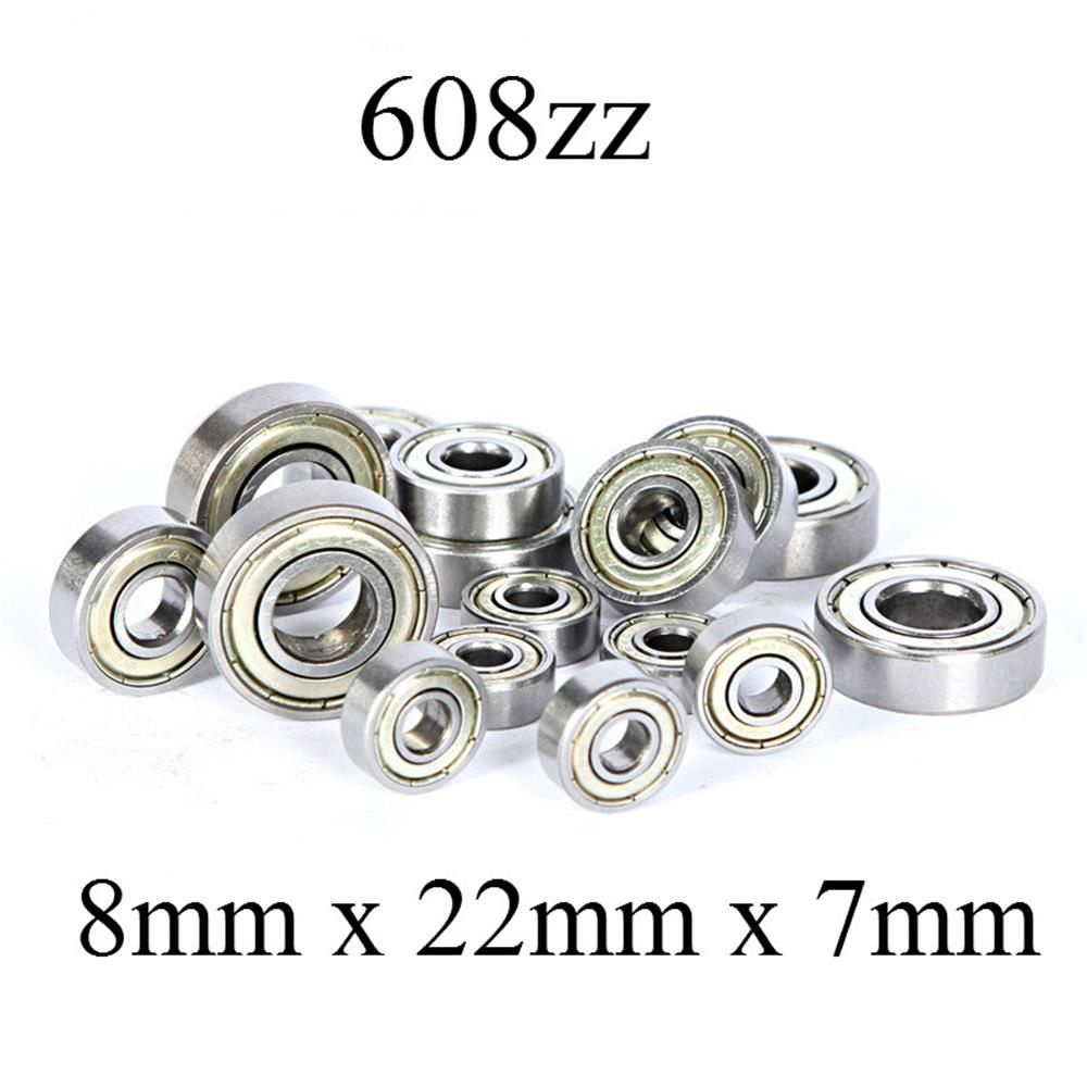 Set 10/ 20 vòng bi rãnh sâu 608zz bằng thép carbon sử dụng bền chống mòn cho ván trượt