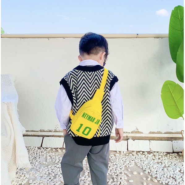 Túi bao tử thời trang túi đeo chéo in số bóng đá cho bé trai bé gái