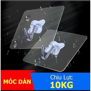 Combo 10 cái móc dính tường trong suốt chịu lực