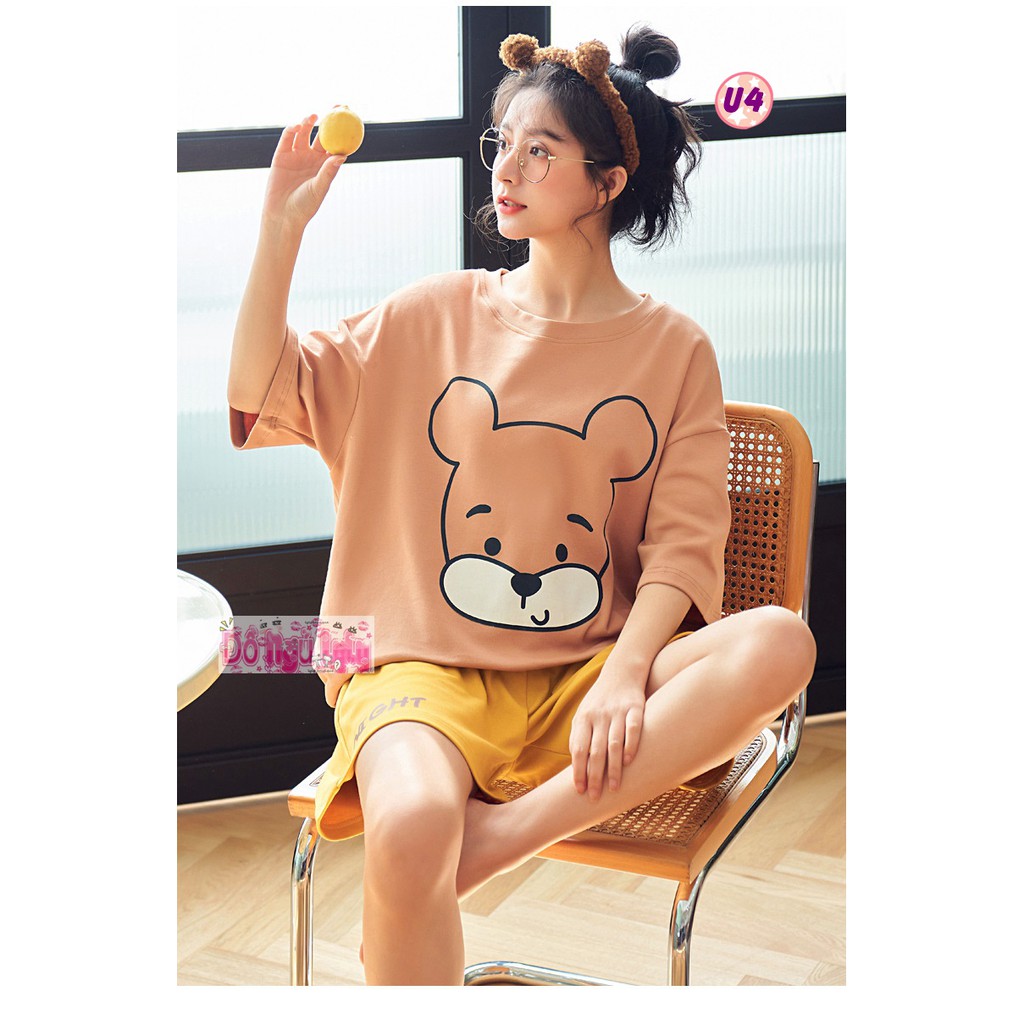 Bộ Ngủ 2 dây dễ thương (thun cotton) U4 | BigBuy360 - bigbuy360.vn