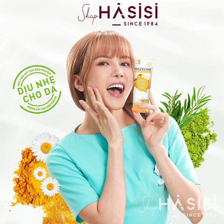 Sữa Rửa Mặt Ngừa Mụn HAZELINE - Nghệ Hoa Cúc 100g