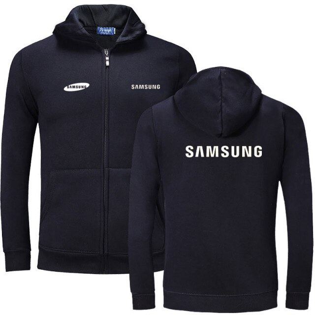 SAMSUNG Áo Khoác Hoodie Nỉ Nam Có Dây Kéo Đơn Giản Mới Năm 2021