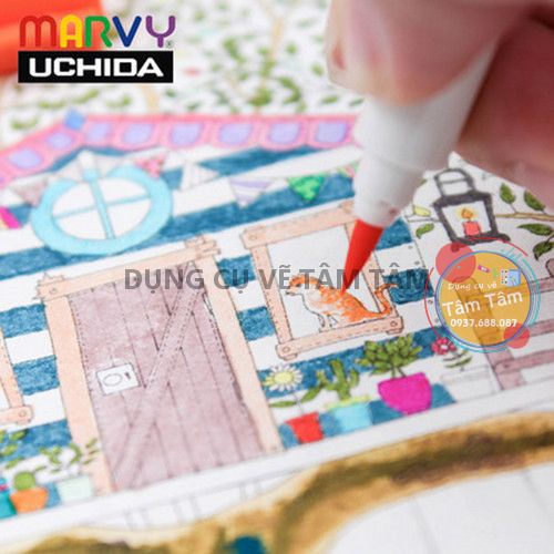 [ TÂM TÂM ]-Bút cọ màu Marvy Artist Brush Mã 1100 tông màu nâu đỏ-