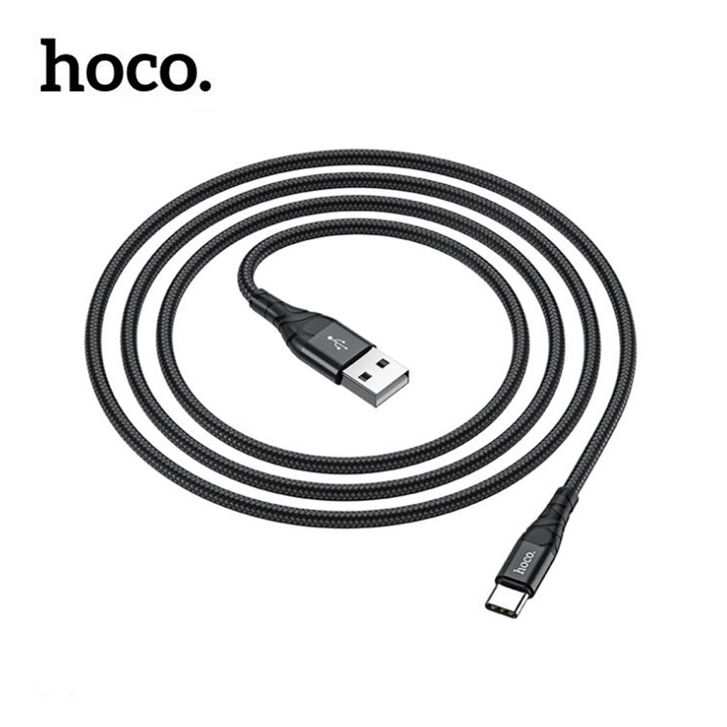 Cáp sạc nhanh Hoco DU02/DU02Plus Type-C USB 2.4A, sạc nhanh cho nhiều dòng điện thoại, dây bền dù chống đứt, dài 1m/2M