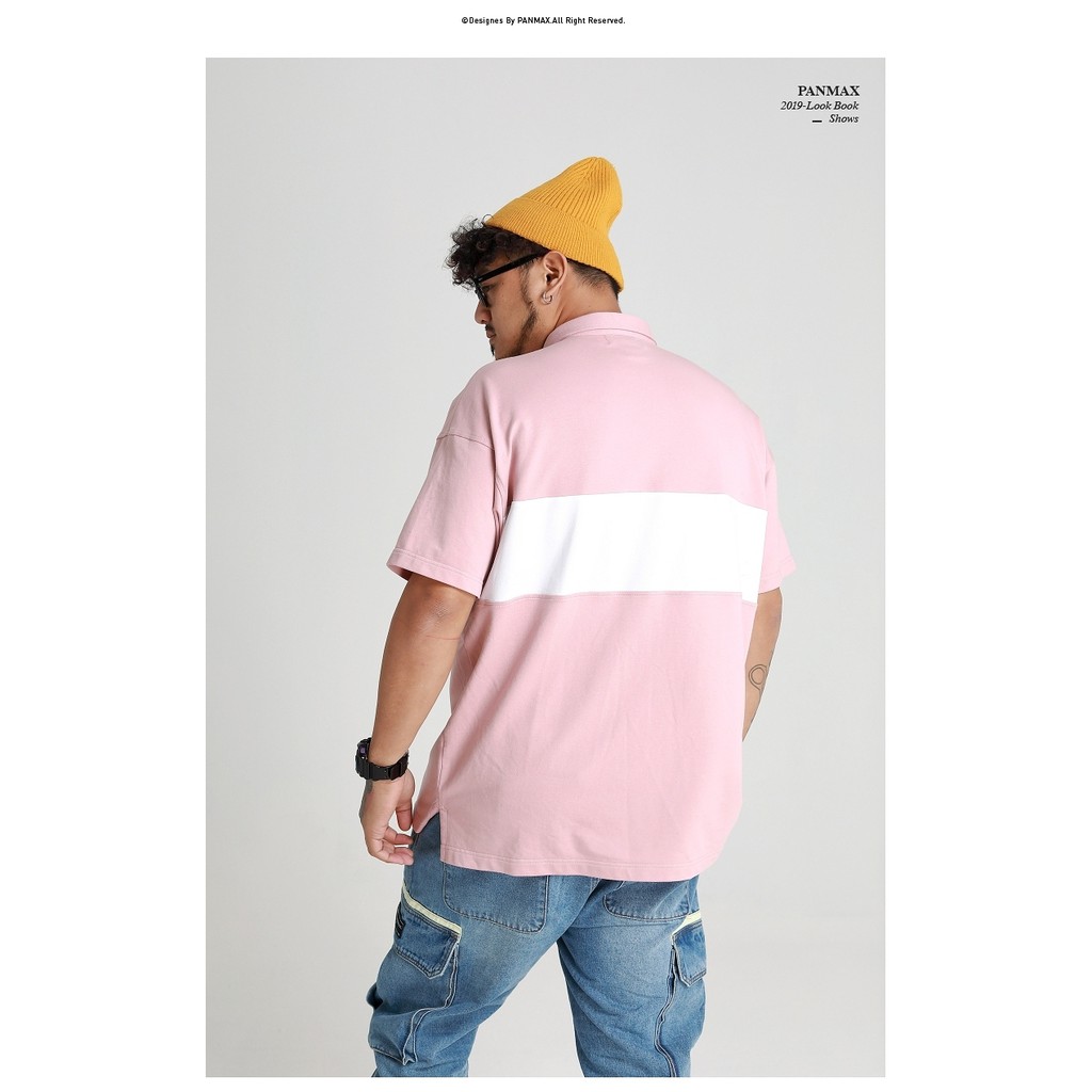 Áo Thun Trơn Polo Unisex Panmax N7 Phông Nam Nữ Hàn Quốc Tay Lỡ Cotton Phối Màu | BigBuy360 - bigbuy360.vn