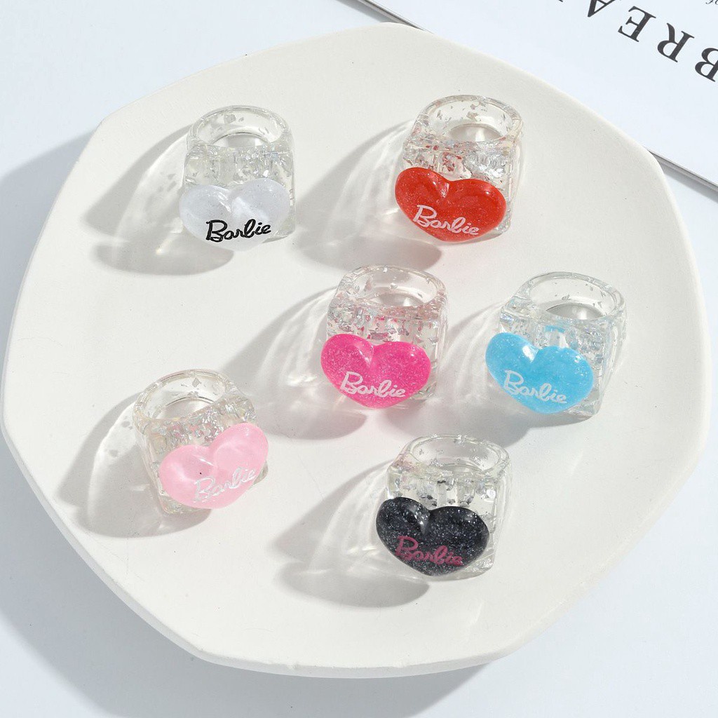 Nhẫn Acrylic Họa Tiết Hoạt Hình Vui Nhộn Thời Trang Cho Nữ