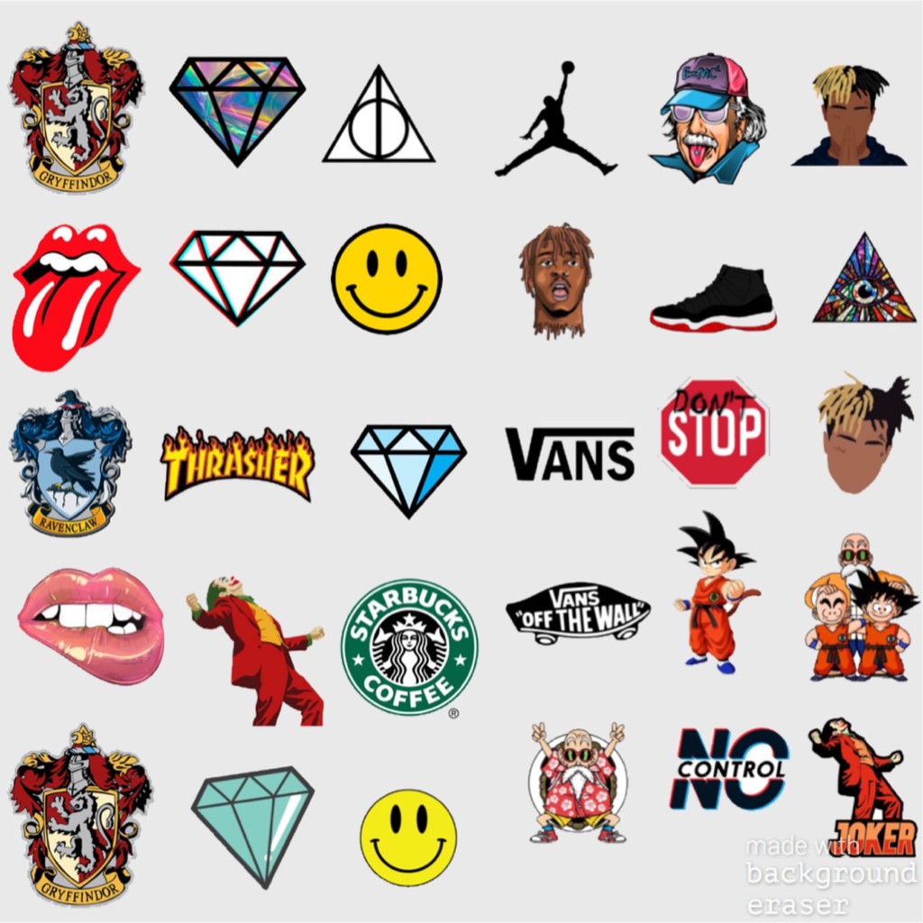 SET 50 STICKER SIÊU CHẤT DÁN TRANG TRÍ ĐT LAPTOP VALI TƯỜNG TỦ KỆ MŨ BẢO HIỂM XE MÁY NOTEBOOK