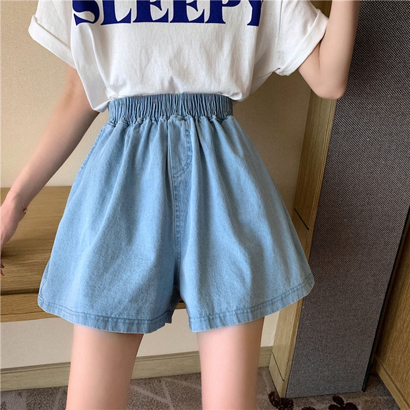 Quần Short Nữ Ống Rộng Lưng Cao Thời Trang Hàn Quốc Mới