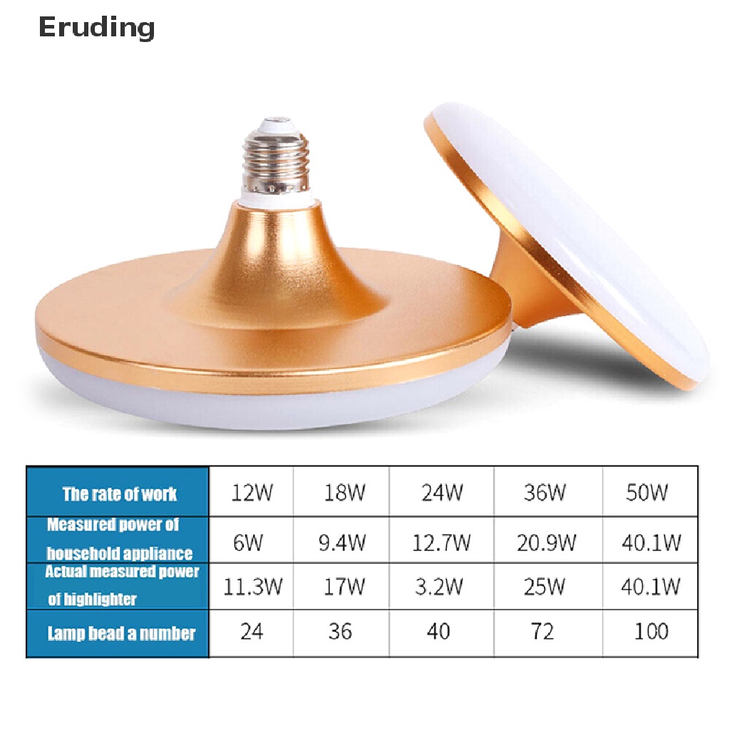 Bóng đèn led hình đĩa bay 12w 18w 24w 36w 50w 220v E27 ánh sáng trắng