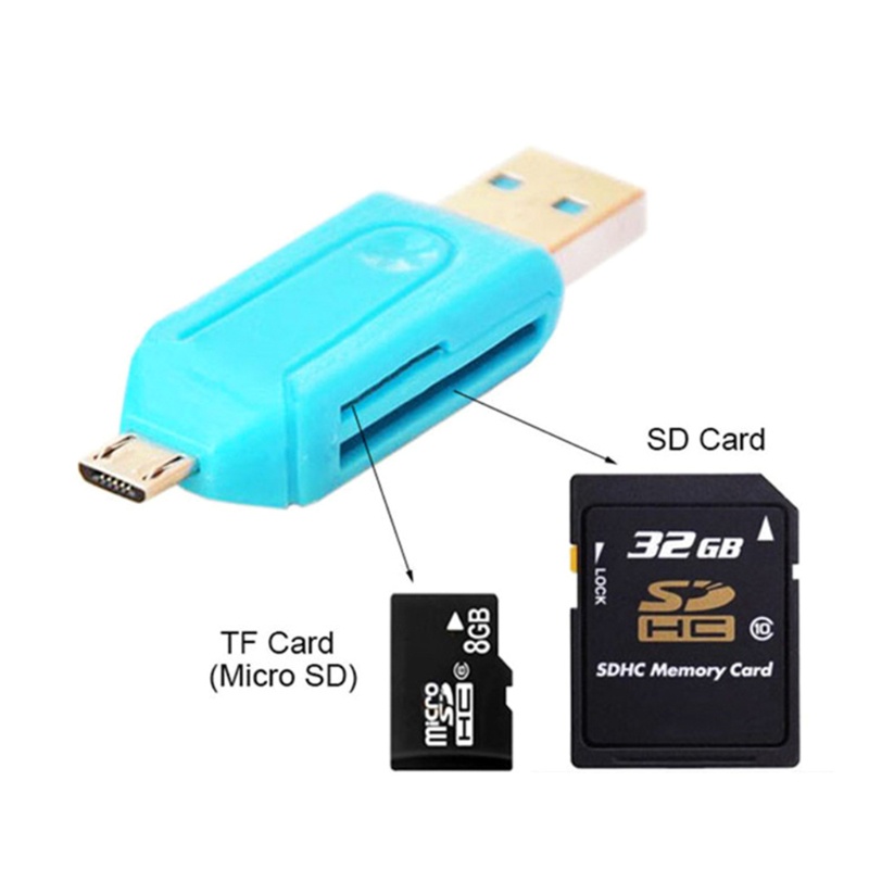 Đầu Đọc Thẻ Nhớ Tốc Độ Cao USBSD USB 2 0 Cho TF SD Kèm Chức Năng OTG