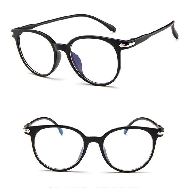 Mắt Kính Gọng Tròn Trong Suốt Chống Ánh Sáng Xanh Thời Trang Phong Cách Hàn Quốc Cho Nam Và Nữ