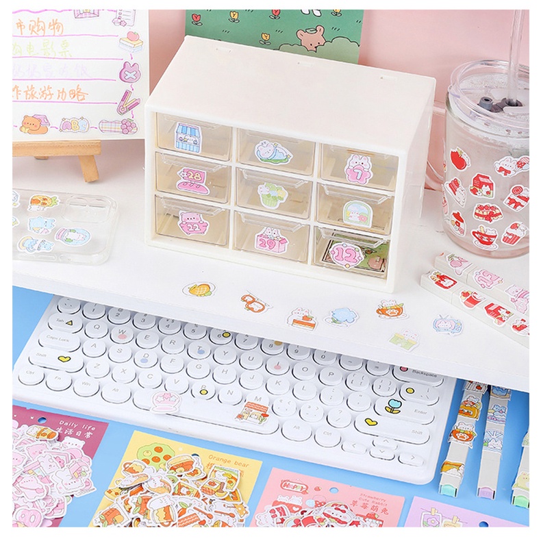 Combo 200 miếng sticker mini xinh xắn cute nhiều chủ đề - có lẻ 100 miếng sticker