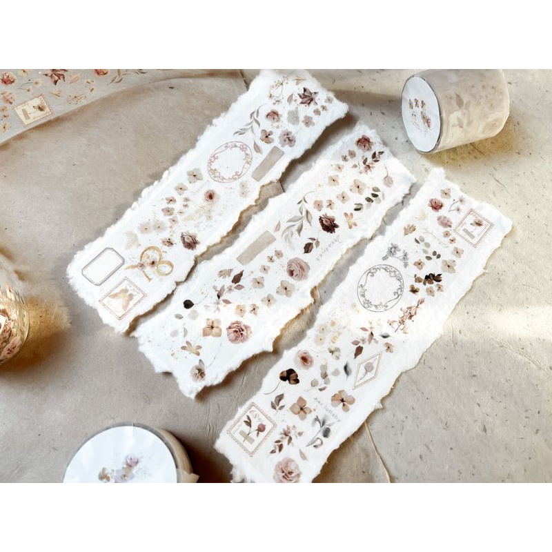 Krisna.room ♡ Hãng Heartly Paper- 1 chu kì 60cm cuộn băng dán hình hoa Lullaby