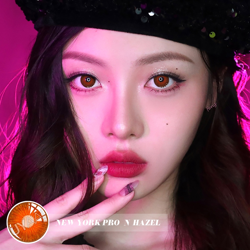 1 Kính Áp Tròng Màu Xanh Dương New York Pro -0.75-8.00 Độ 14.2mm-N Hazel