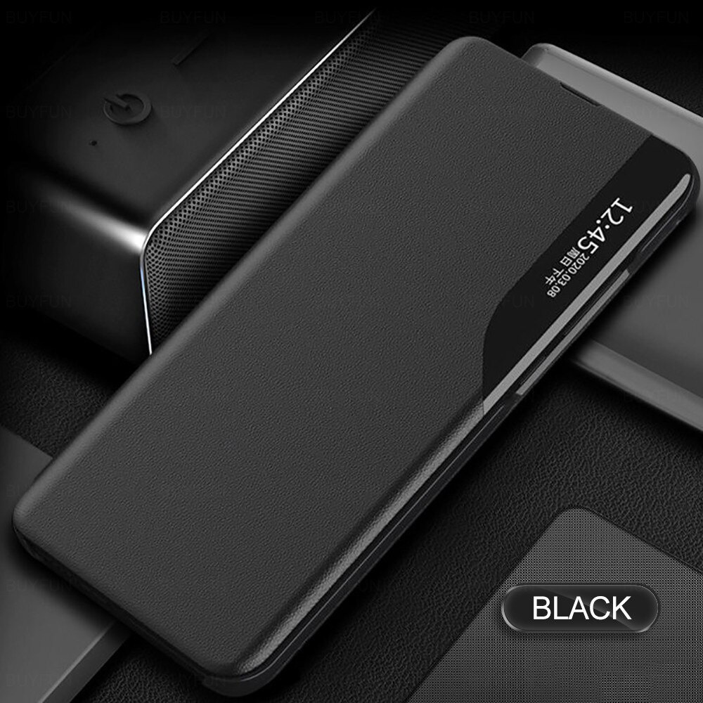 Bao da điện thoại nắp gập từ tính kiêm giá đỡ cho Samsung Galaxy S8 S9 S10 Lite S20 Fe Plus Note 20 Ultra 10 9 8