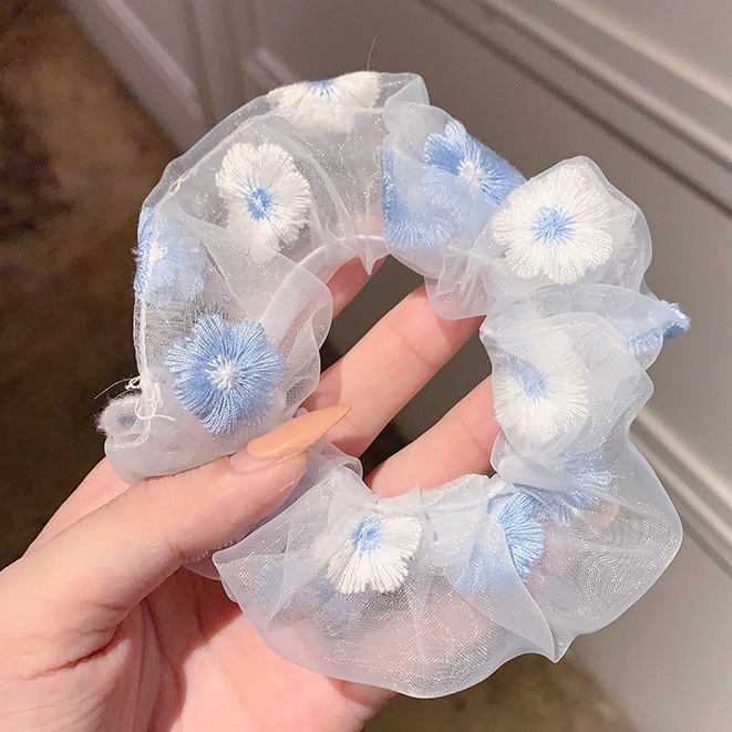 Dây buộc tóc co giãn phong cách thời trang cổ điển Hàn Quốc Vòng tóc dễ thương thắt nơ ruy-băng cô gái