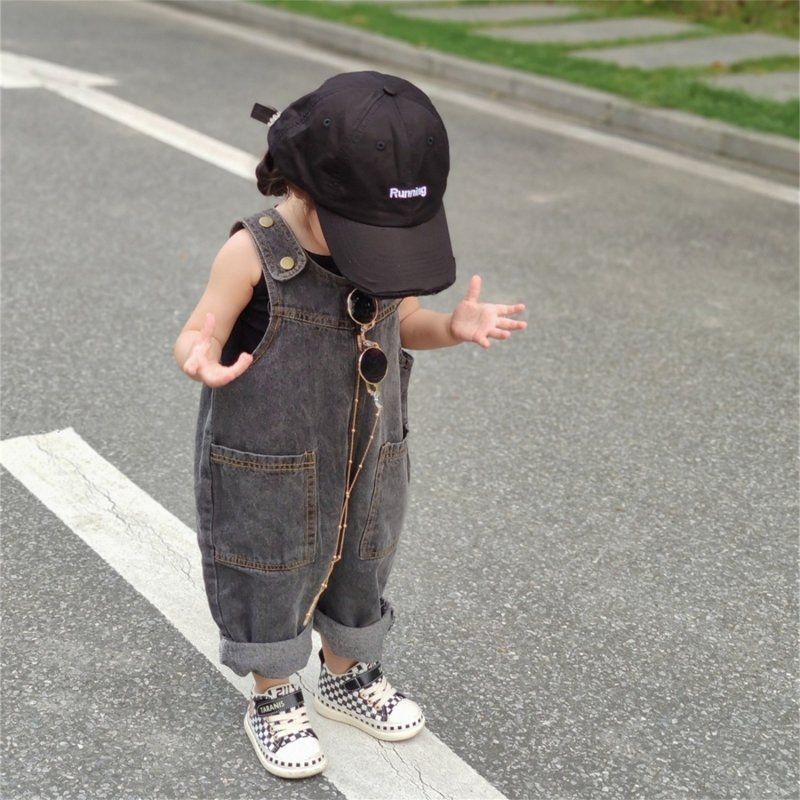 Áo Liền Quần denim Thời Trang Mùa Hè Hàn Quốc Cho Bé Gái
