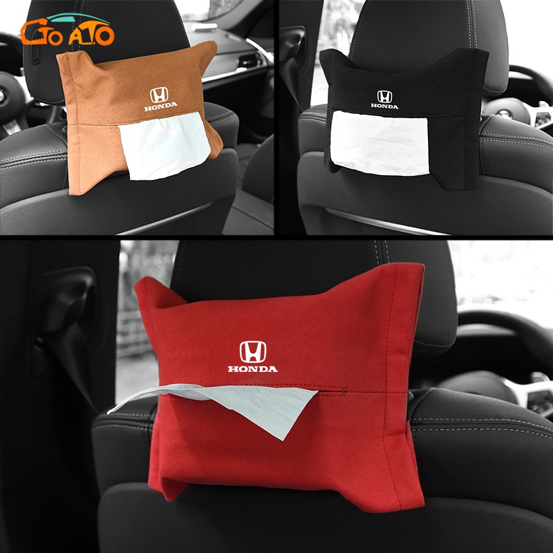 GTIOATO HộP ĐựNg GiấY ĂN Lưng Ghế Xe Hộp Đựng Khăn Giấy Ô Tô HộP ĐựNg GiấY TrêN Xe Ô Tô TúI Treo Sau Ghế Ô Tô TúI Treo Đồ Sau Ghế Ô Tô Phụ Kiện Xe Hơi Cho Honda City BRV Civic Jazz Brio CRV Accord HRV Mobilio Odyssey Fit