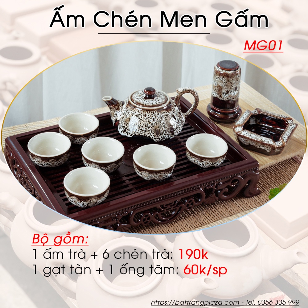 Ấm Trà Bát Tràng Đồng Giá 190K
