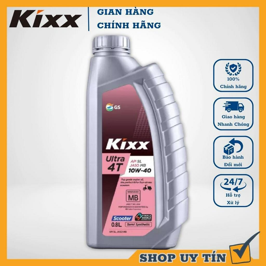 Nhớt tổng hợp cho xe ga KIXX Ultra 4T Scooter 10w40 nhập khẩu Hàn Quốc dung tích 800ml