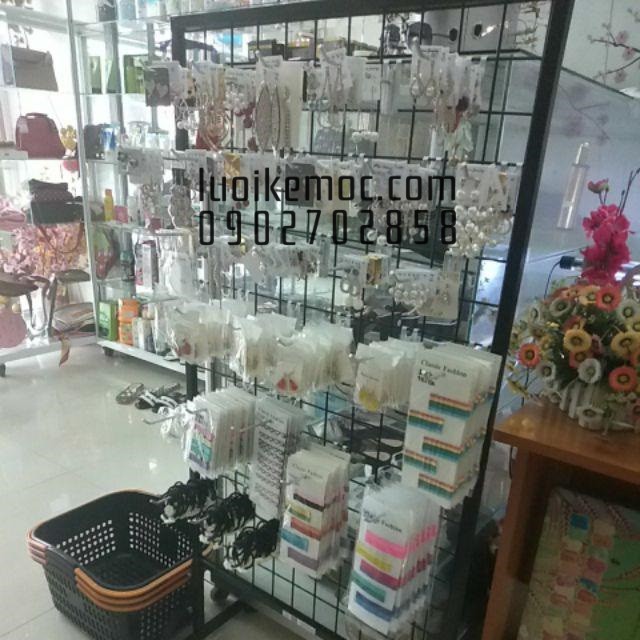 Combo Khung lưới kèm móc treo phụ kiện - Giải pháp trưng bày cho các shop!