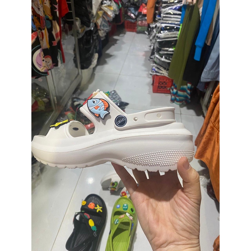 GIÀY SANDAL ĐẾ CAO 5CM SIÊU NHẸ 2 DÂY NỮ NHIỀU MÀU ĐẸP SIZE 36-40 KÈM STICKER ĐẸP