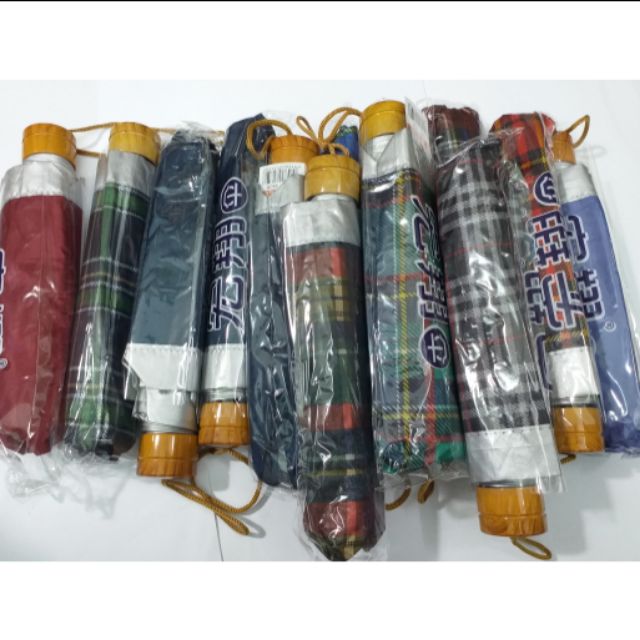 Ô Gấp Ngắn Kẻ Caro Che Mưa Cao Cấp