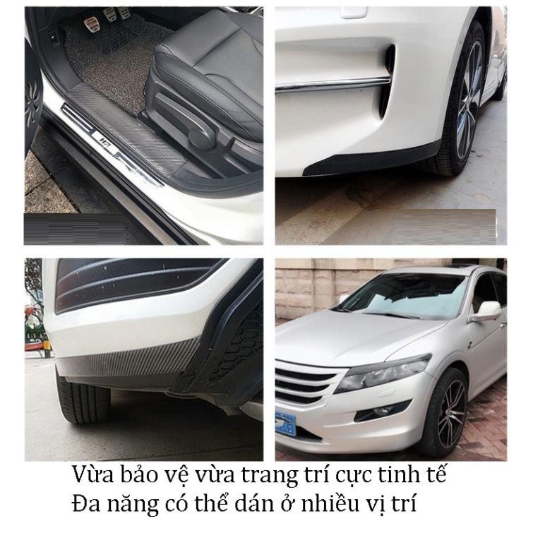 Siêu giảm giá Cuộn carbon đủ kích cỡ trang trí bảo vệ chống trầy đa năng bậc cửa, bậc cốp, ba đờ sốc,... loại 1