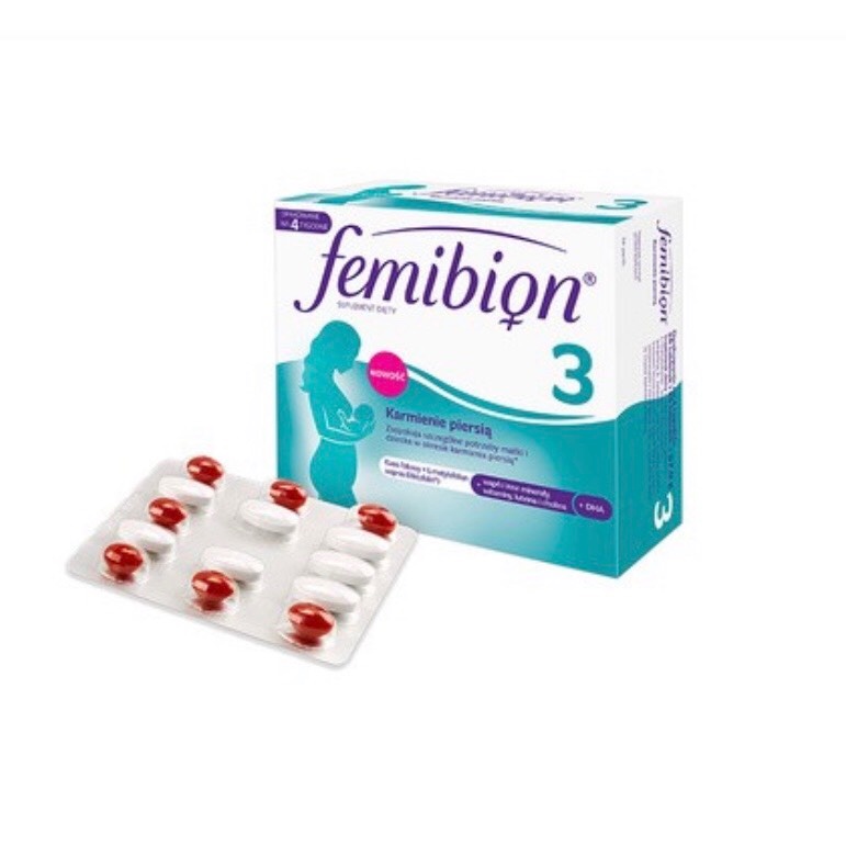 [Siêu Sale] [Chính hãng] Vitamin tổng hợp Femibion số 3 dành cho các mẹ sau sinh và cho con bú (Hộp 4 tuần- 56v)