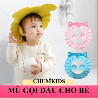 Mũ gội đầu chống xuống mặt, tai cho bé Chumdecor X05