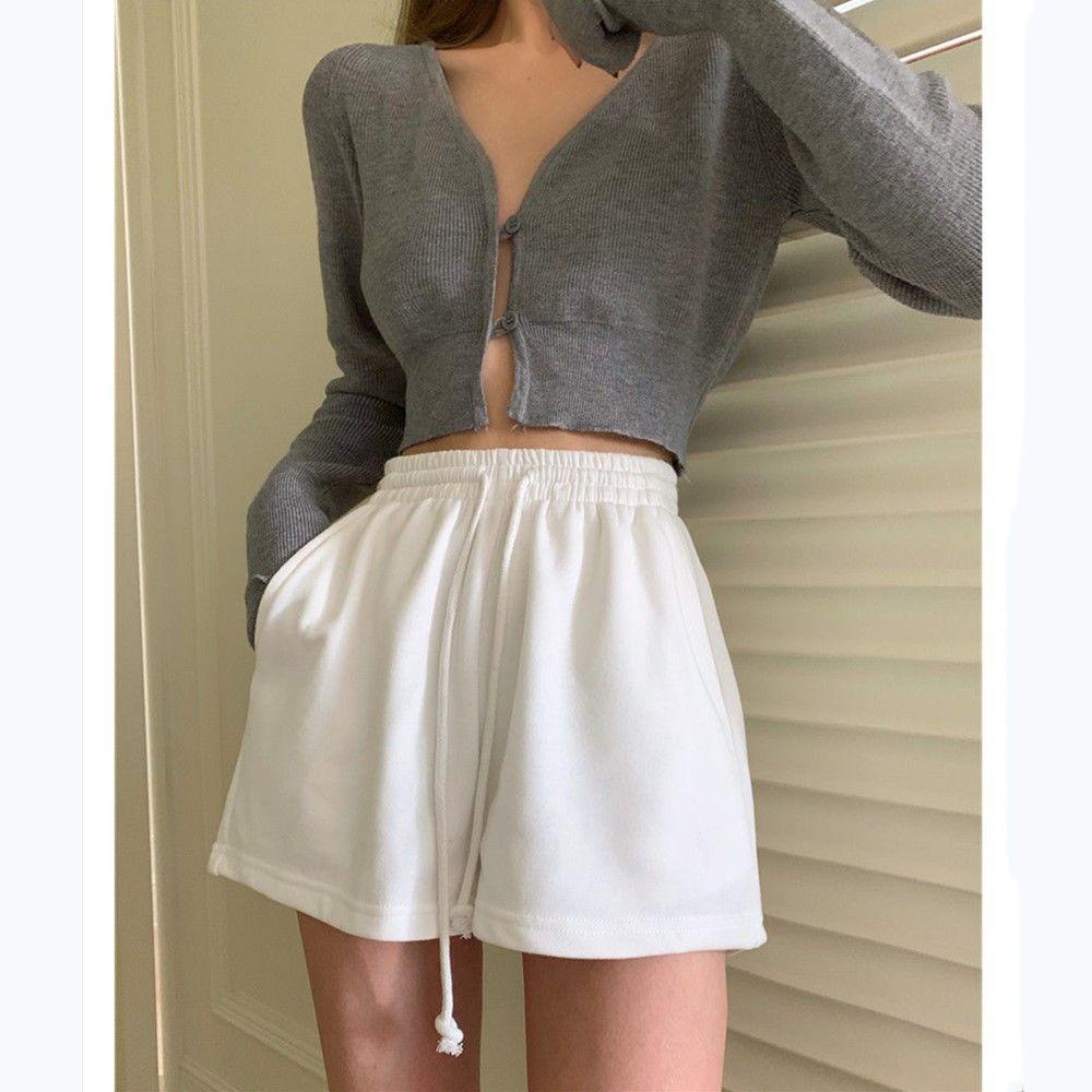 Quần Short Nữ Lưng Cao Phong Cách Đường Phố Mới