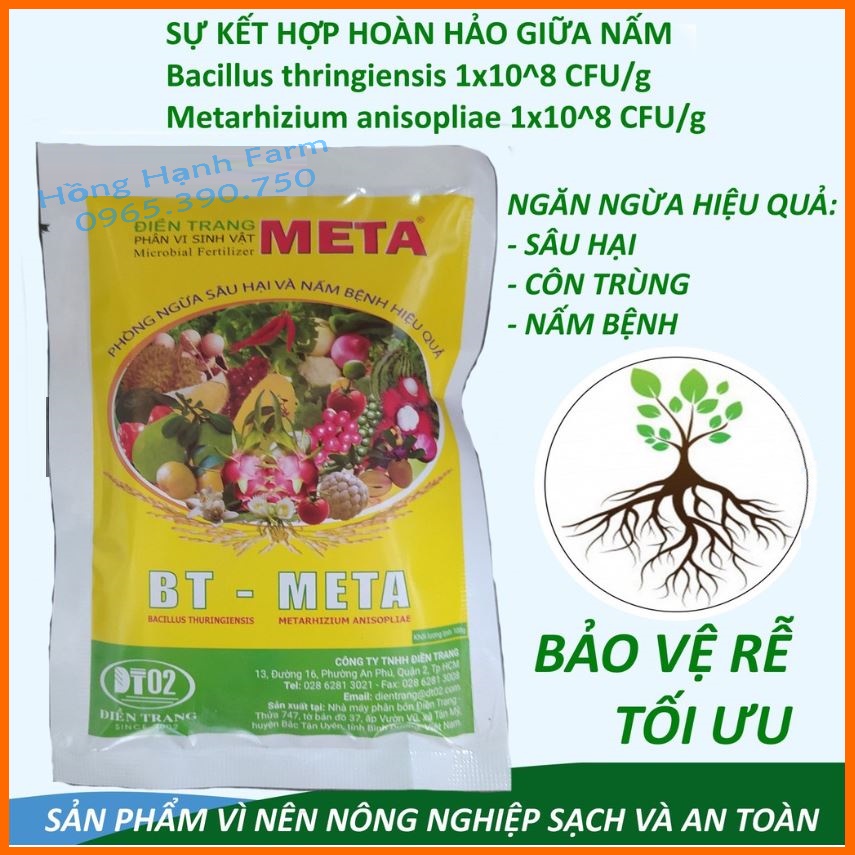 Phân Vi Sinh Đậm Đặc Meta 100g, Nấm Xanh Trichoderma