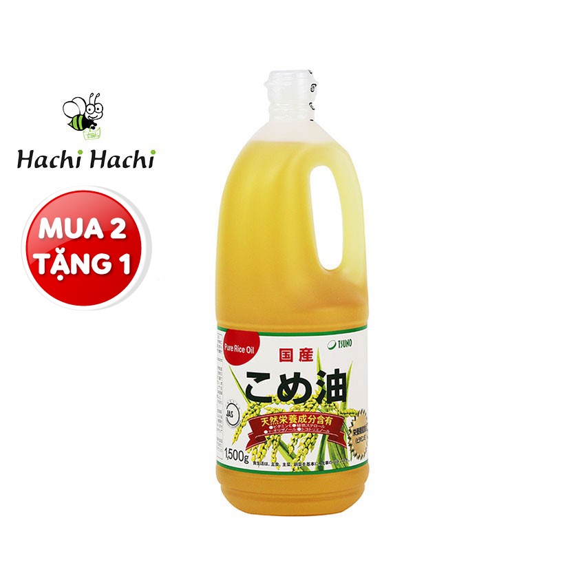 [BEST PRICE] - Dầu gạo Nhật Bản Tsuno nguyên chất KLT: 1500g (Dung tích: 1636ml) Hachi Hachi Japan Shop