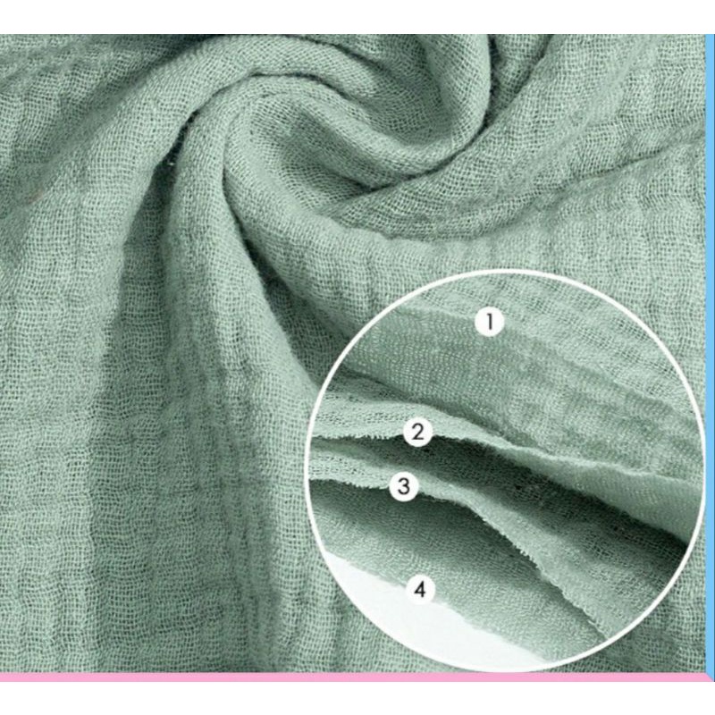 Khăn sữa khăn xô nhăn Muslin Nhật 4 lớp